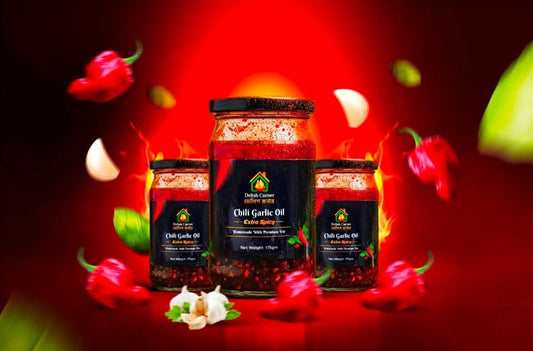 Chilli Garlic Oil (Extra Spicy) / চিলি গার্লিক অয়েল (এক্সট্রা স্পাইসি)